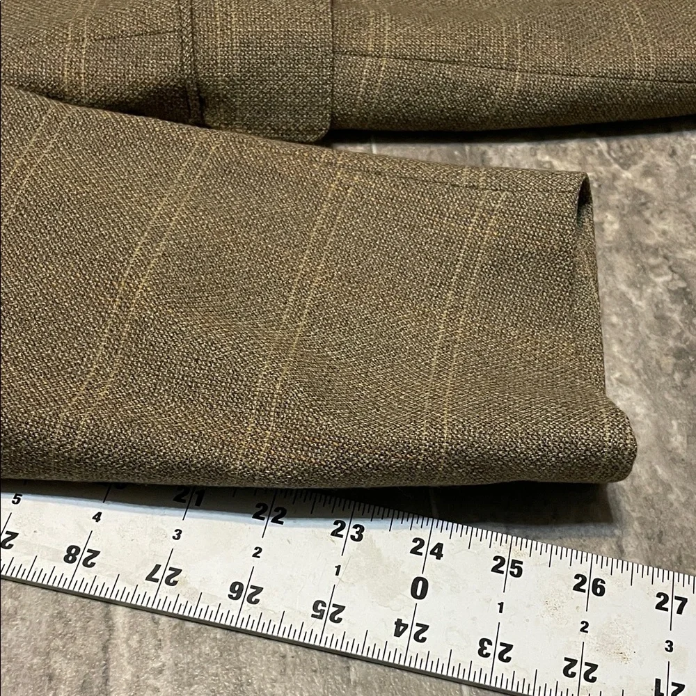 Men's Canali Sport Coat 44R Tan Glen Plaid Wool Blazer Suit Jacket